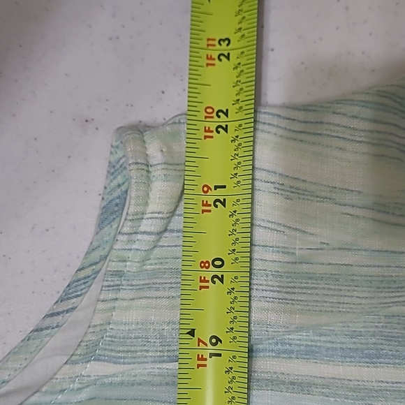 NWT J. Jill Vertically Striped Linen Sleeveless Dress size Large - Picture 7 of 9